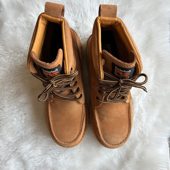 Timberland PRO Barstow Wedge 6 Soft Toe Work Boots Men 8 A5VRB Tan Leather EH SR main image 11